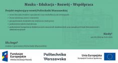 Projekt NERW PW Nauka – Edukacja – Rozwój – Współpraca Projekt NERW PW Nauka – Edukacja – Rozwój – Współpraca